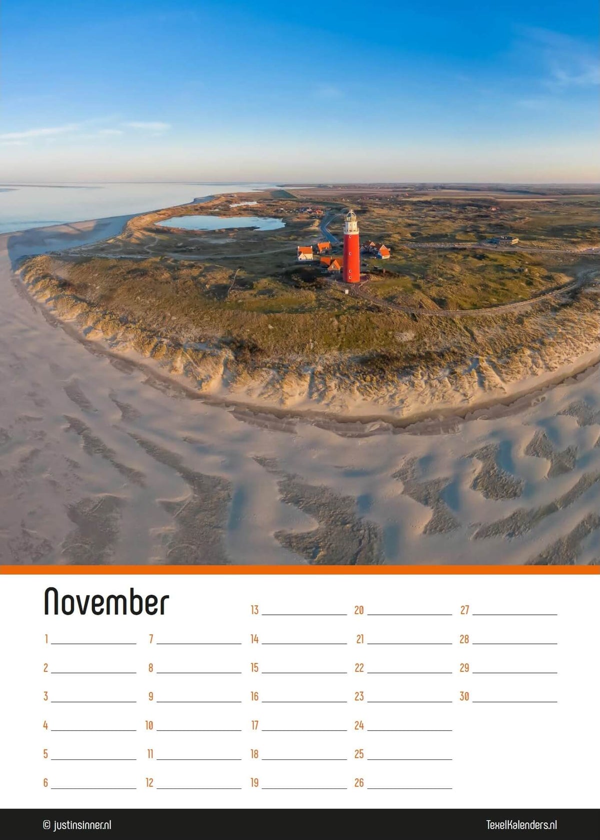 Texel-Geburtstagskalender 21 x 30 cm