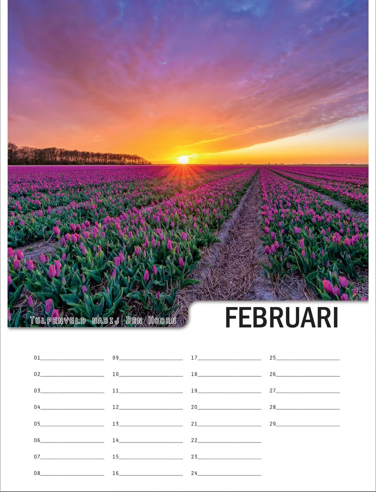 Verjaardagkalender met Texelfoto's 21 x 30 cm