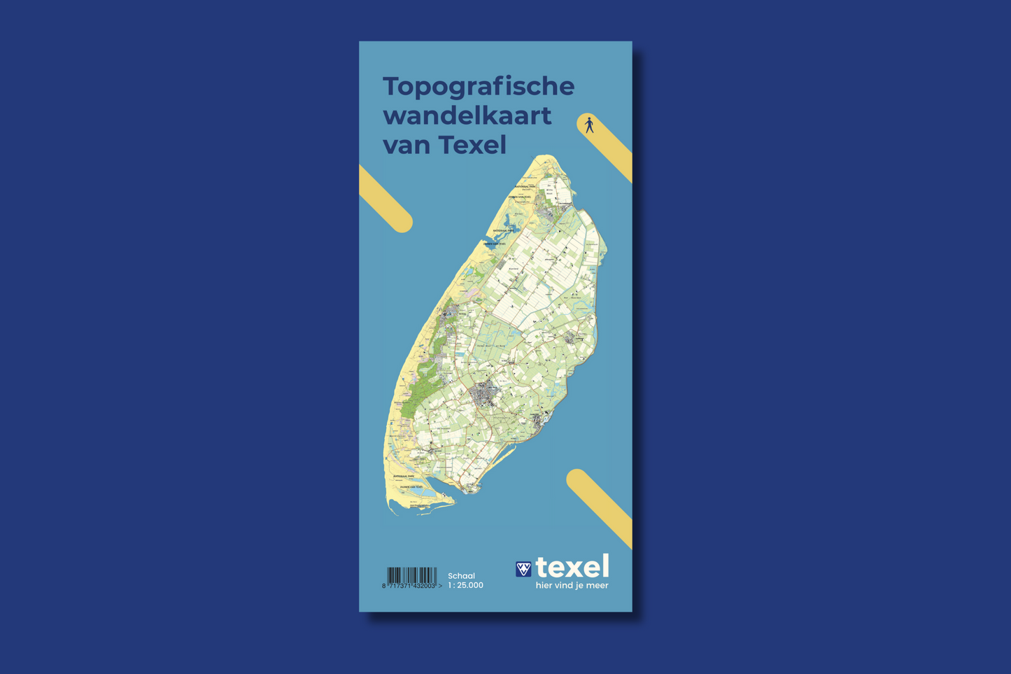Topografische Wanderkarte von Texel