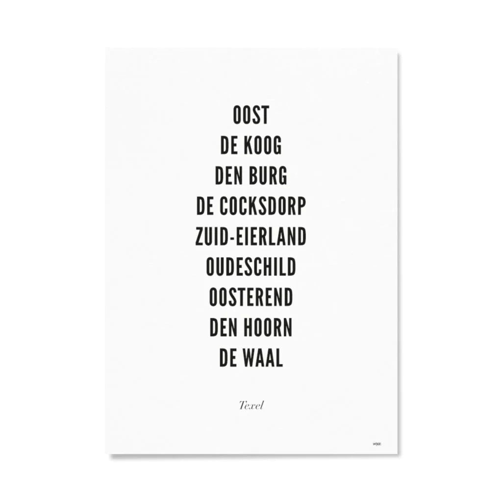 Texel-Poster „Typo“ – A4, 21 x 30 cm