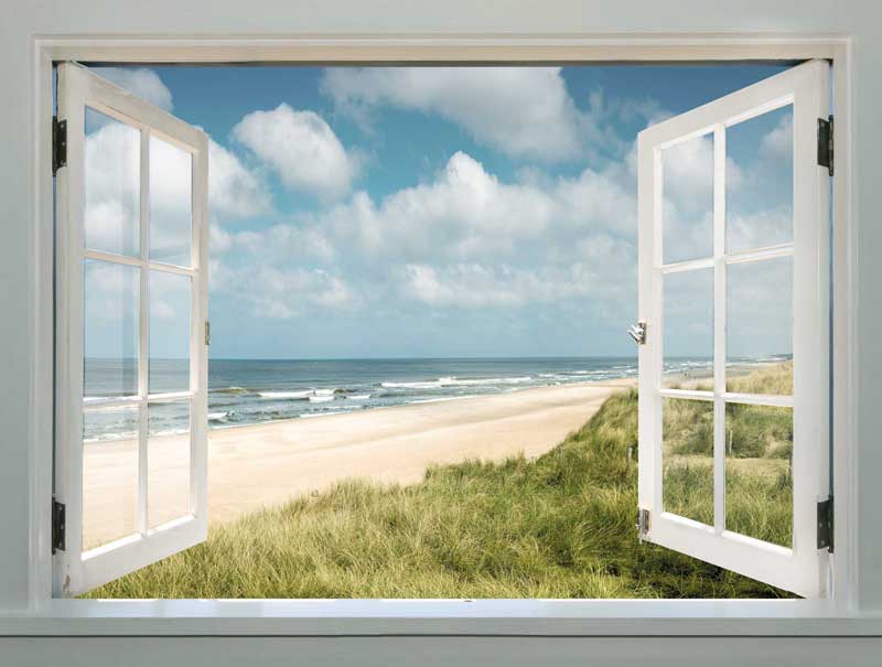 Gartenposter Rahmen Strand XL