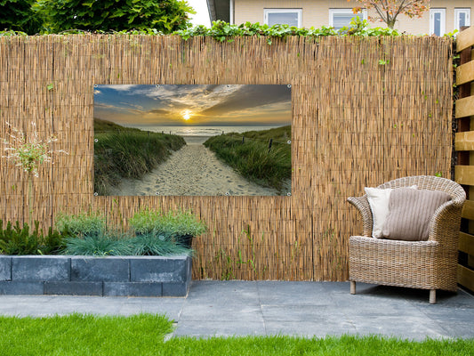 Gartenposter zum Strand auf Texel