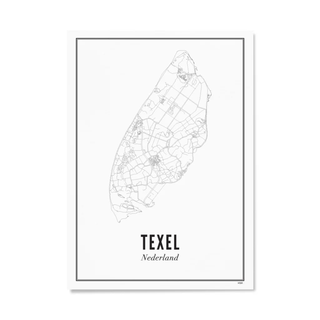 Texel poster 'Eiland' - XL, 40 x 50 cm