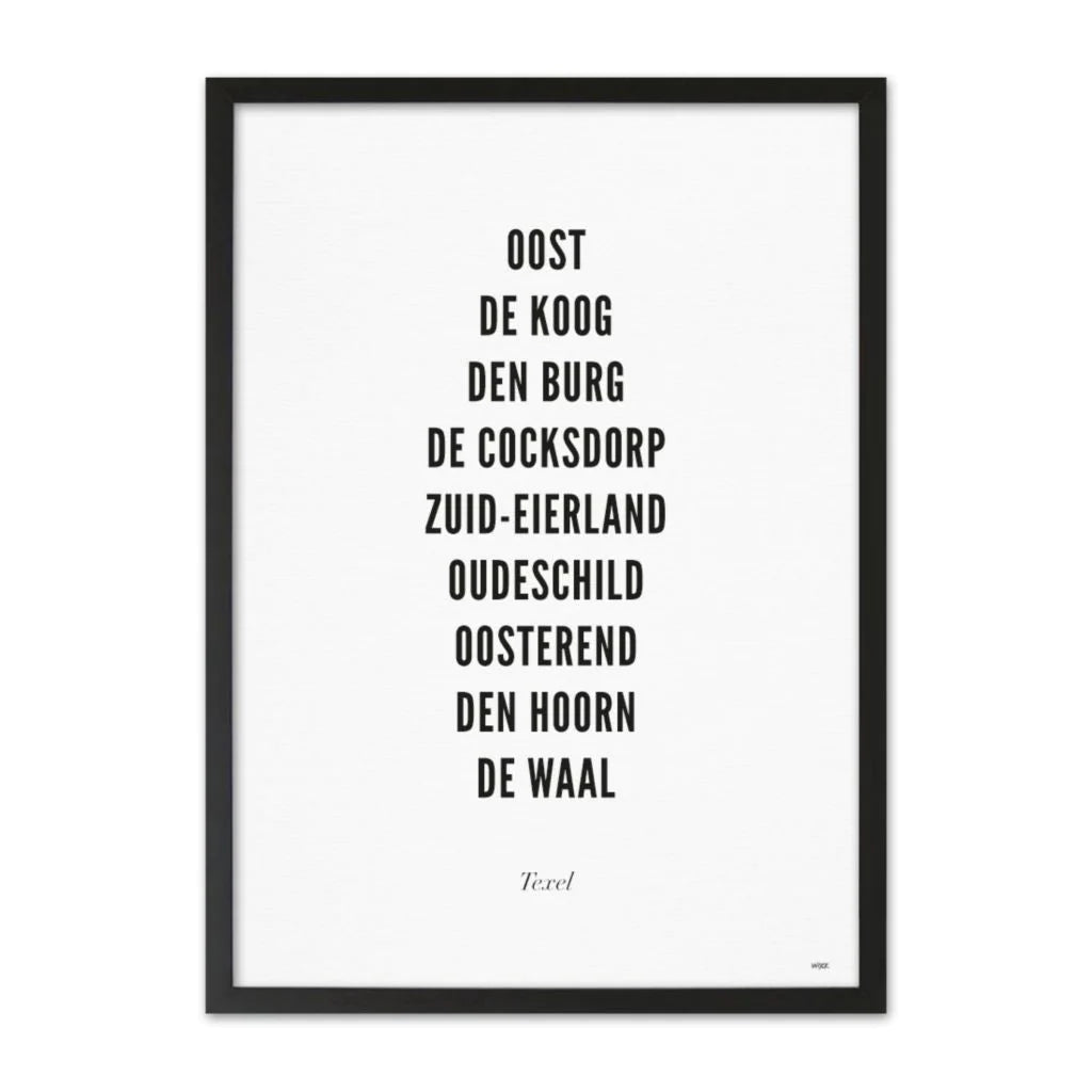 Texel-Poster „Typo“ – A4, 21 x 30 cm