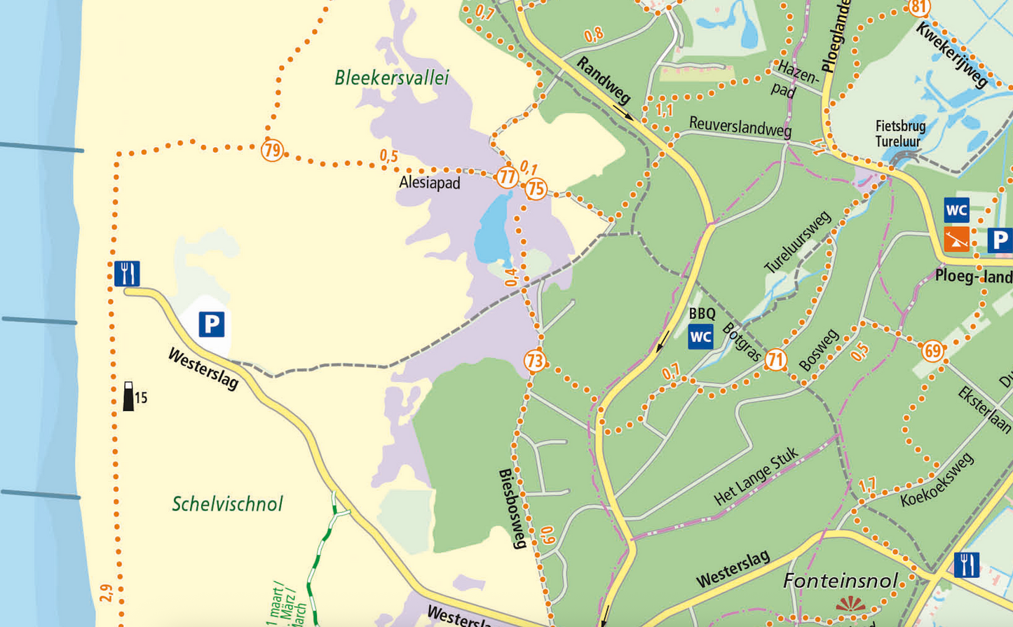 Kaart van Texel 2026