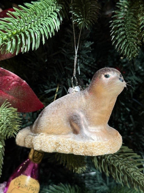 Kerstbal ornament zeehond