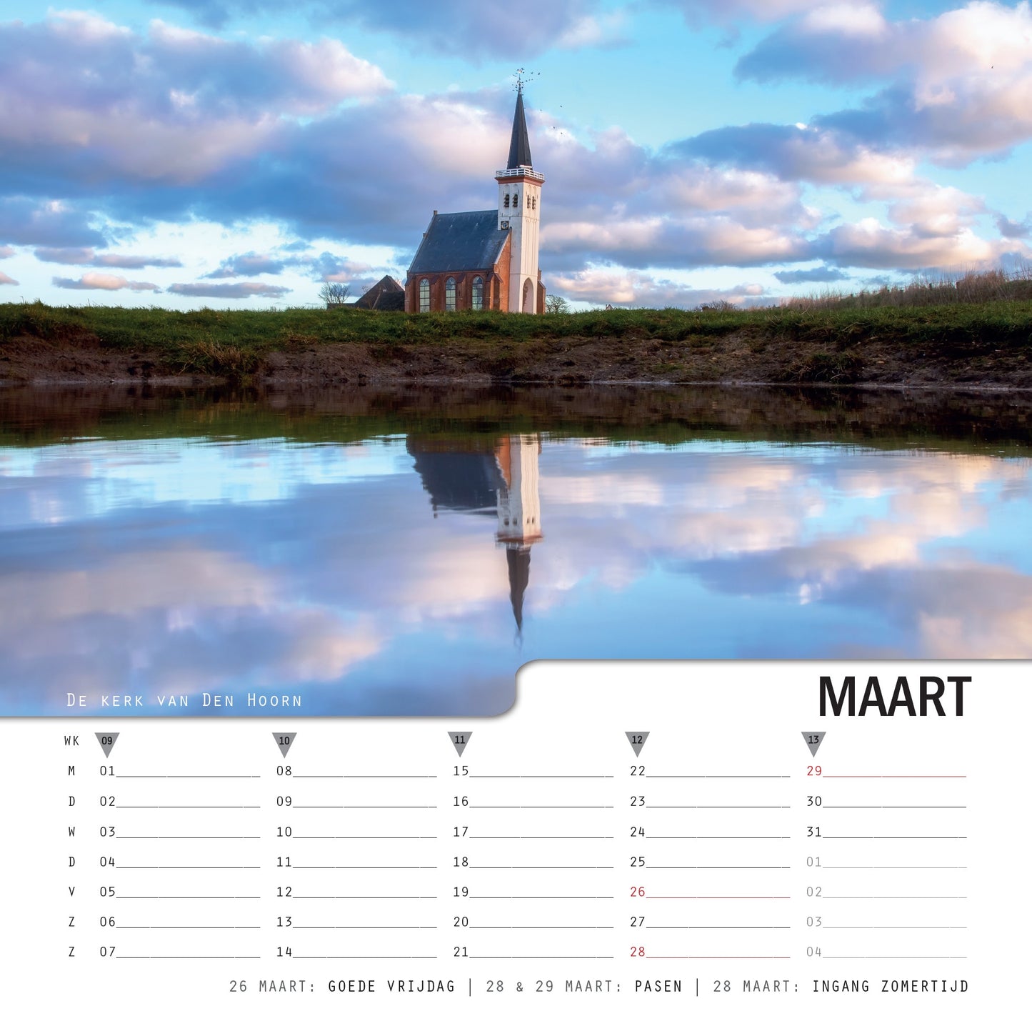 Texelkalender 2026, quadratisch 31x31cm