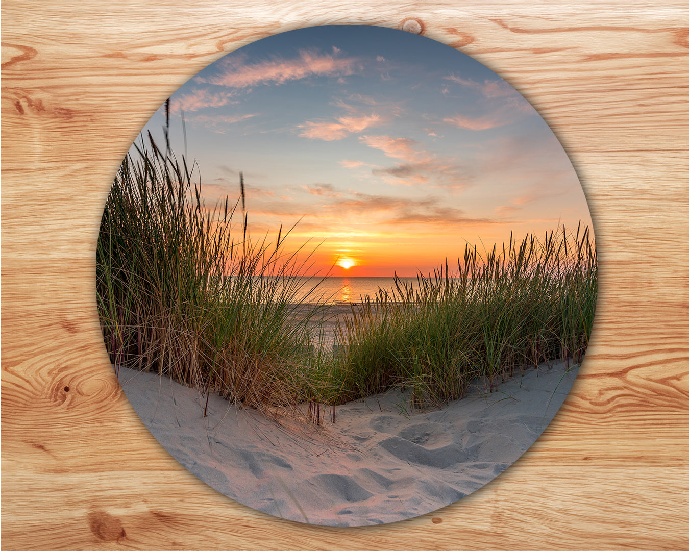 Set van 4 placemats - lammetjes - vuurtoren - strand - duinen