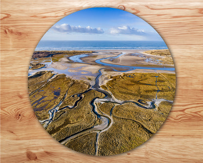 Set van 4 placemats - vuurtoren - duinen - slufter - strand