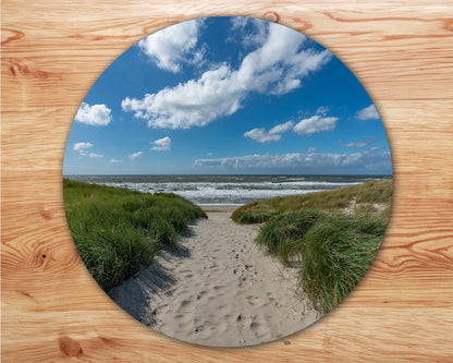 Set van 4 placemats - lammetjes - vuurtoren - strand - duinen