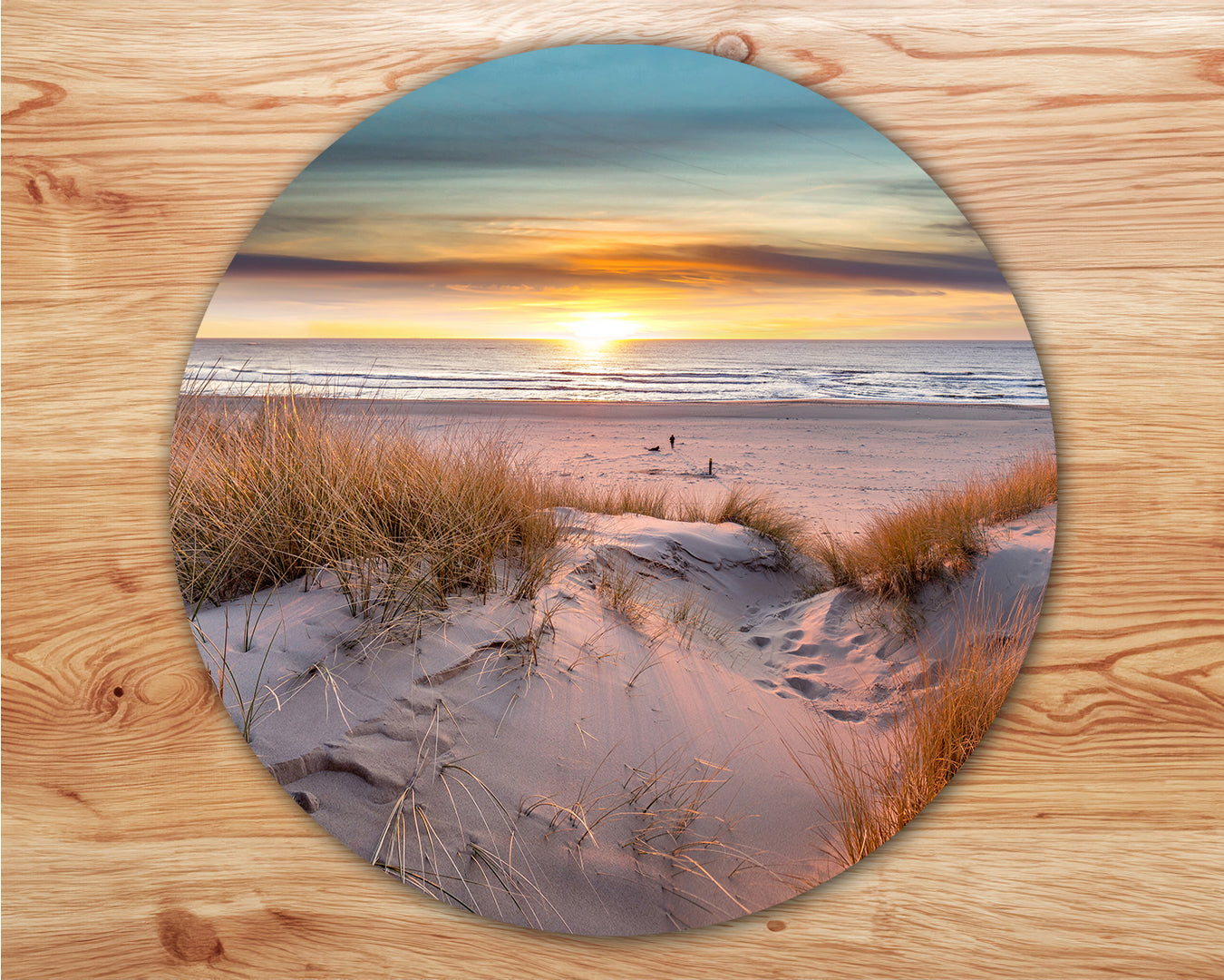 Set van 4 placemats - lammetjes - strand - slufter - vuurtoren