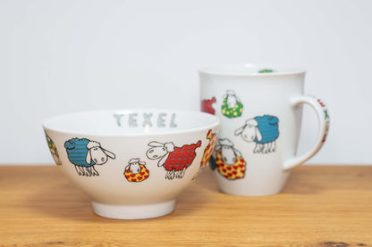 Schälchen und Tasse Texeler Schafe