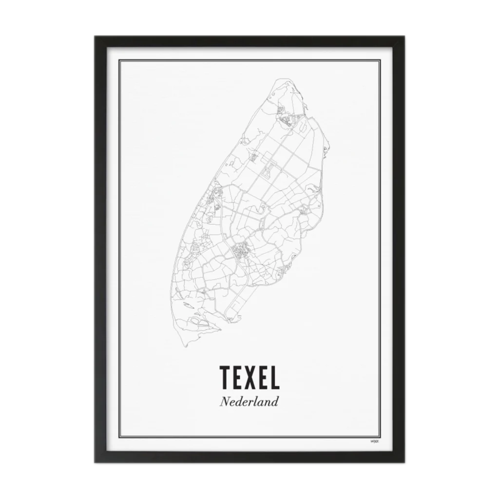Texel poster 'Eiland' - XL, 40 x 50 cm
