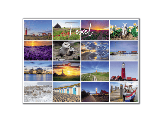 Kühlschrankmagnet mit 16 Fotos von Texel