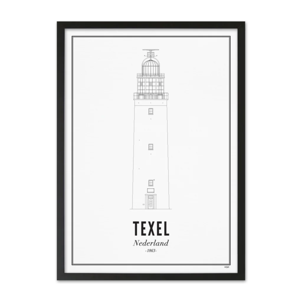 Texel-Plakat „Leuchtturm“ – A4, 21 x 30 cm