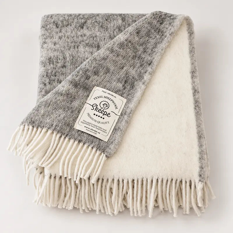 Skéépe wollen plaid grijs