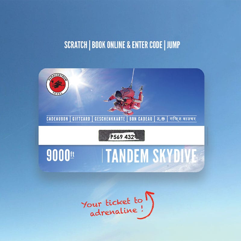 Cadeaubon Tandem Skydive 9.000 ft.